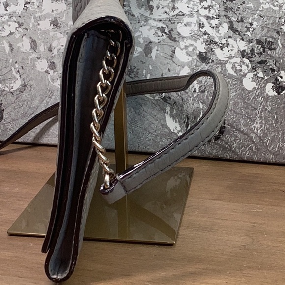 Kate Spade Grey Fiona Embossed Leather Bag Crossbody - Picture 4 of 11